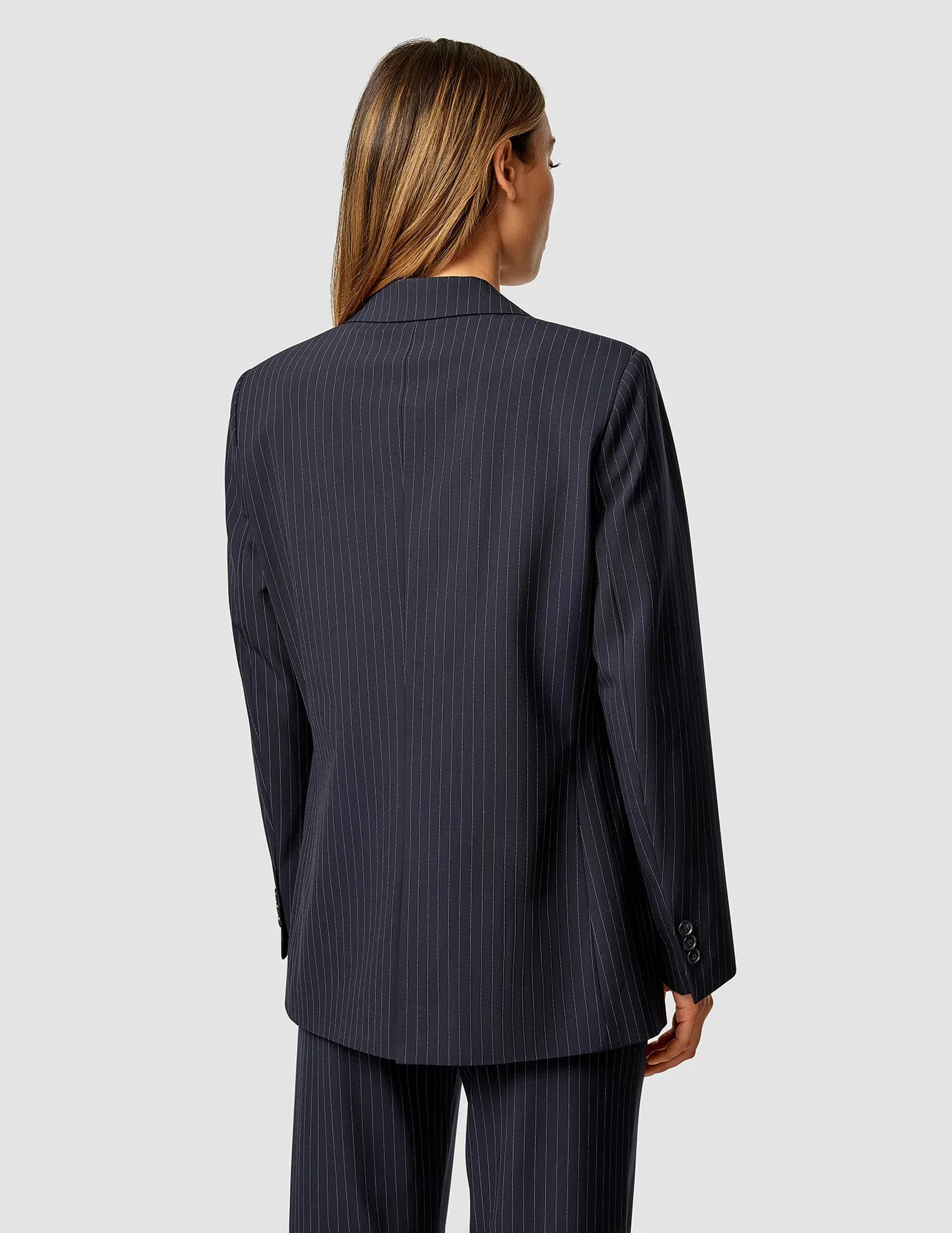 Essential Blazer Navy Pinstripe