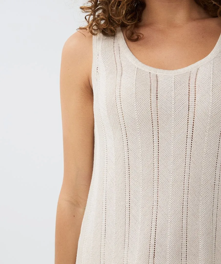 Fancy Sleeveless Knit Top