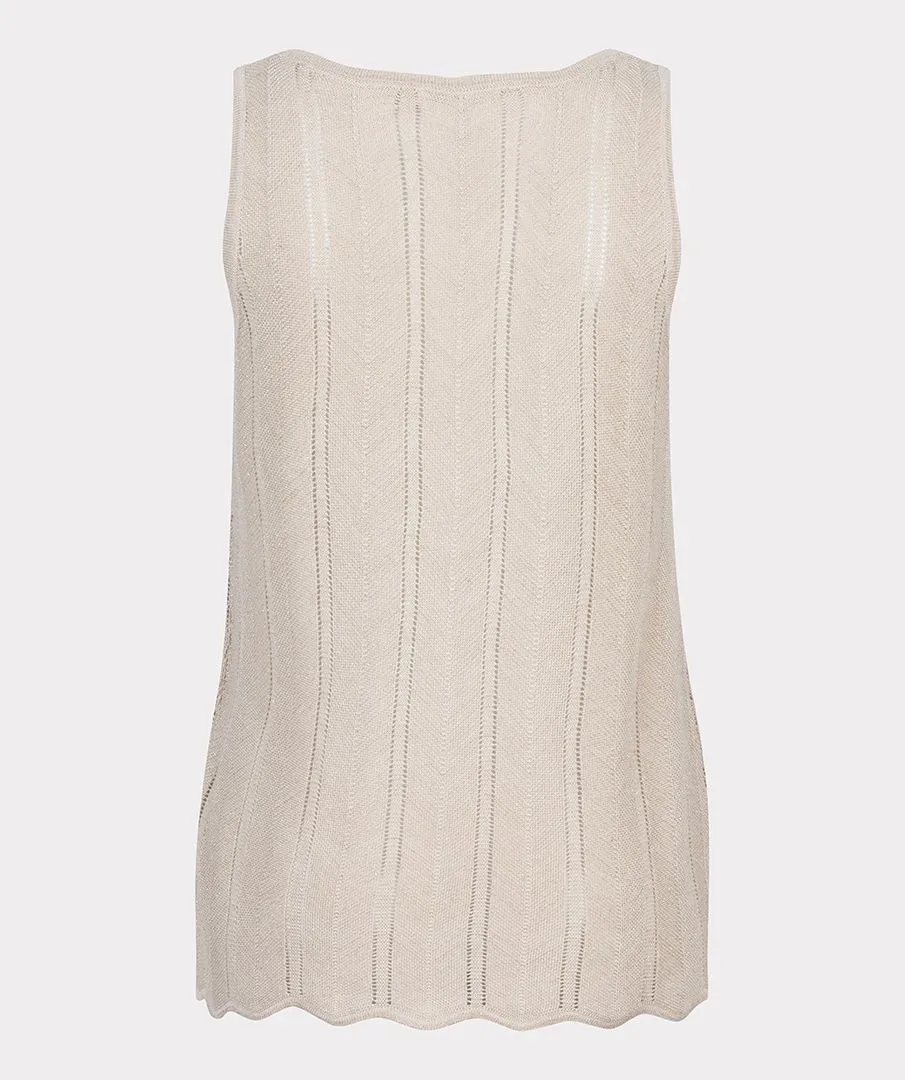 Fancy Sleeveless Knit Top