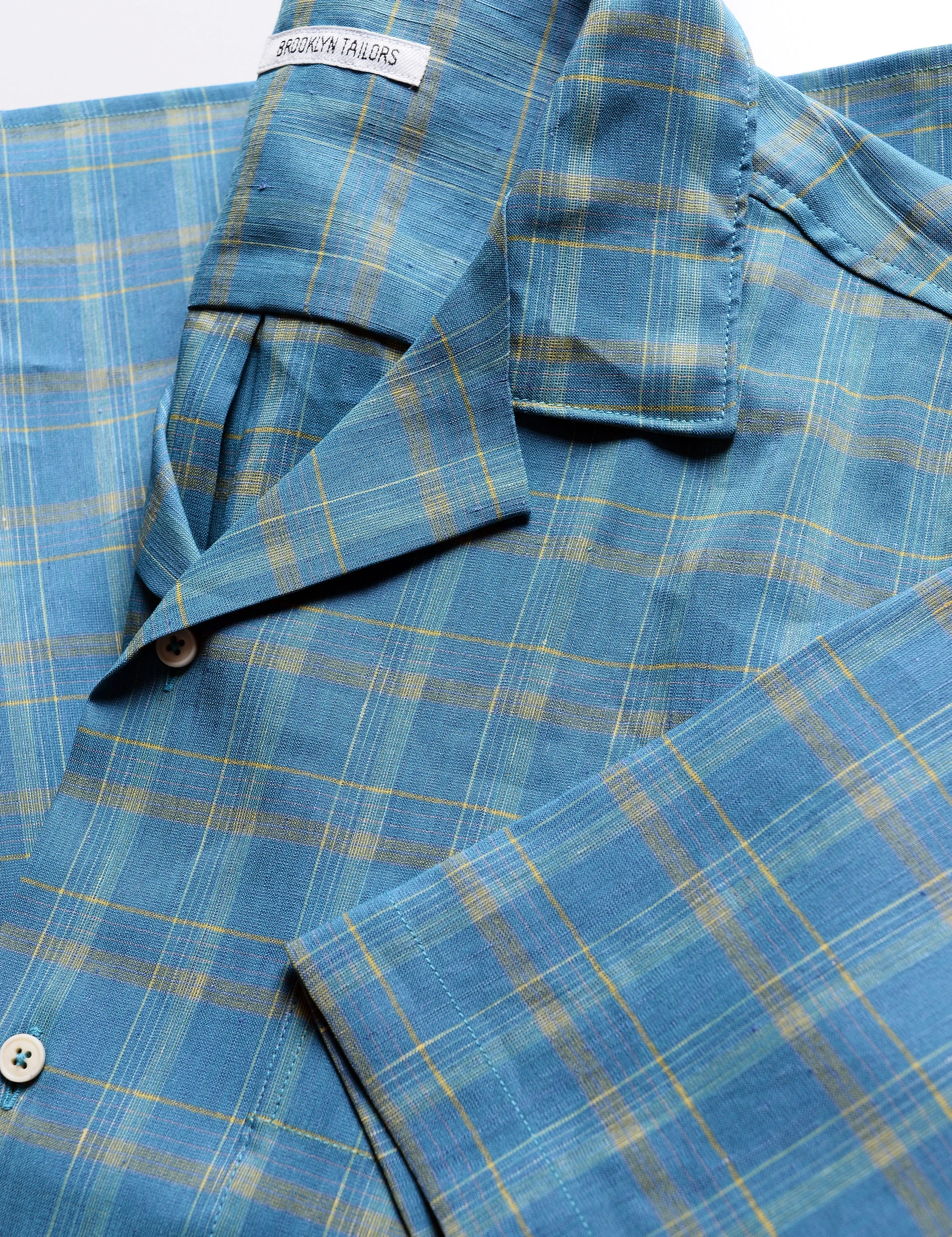 FINAL SALE: BKT18 Camp Shirt in Roman Check - Ionian Blue