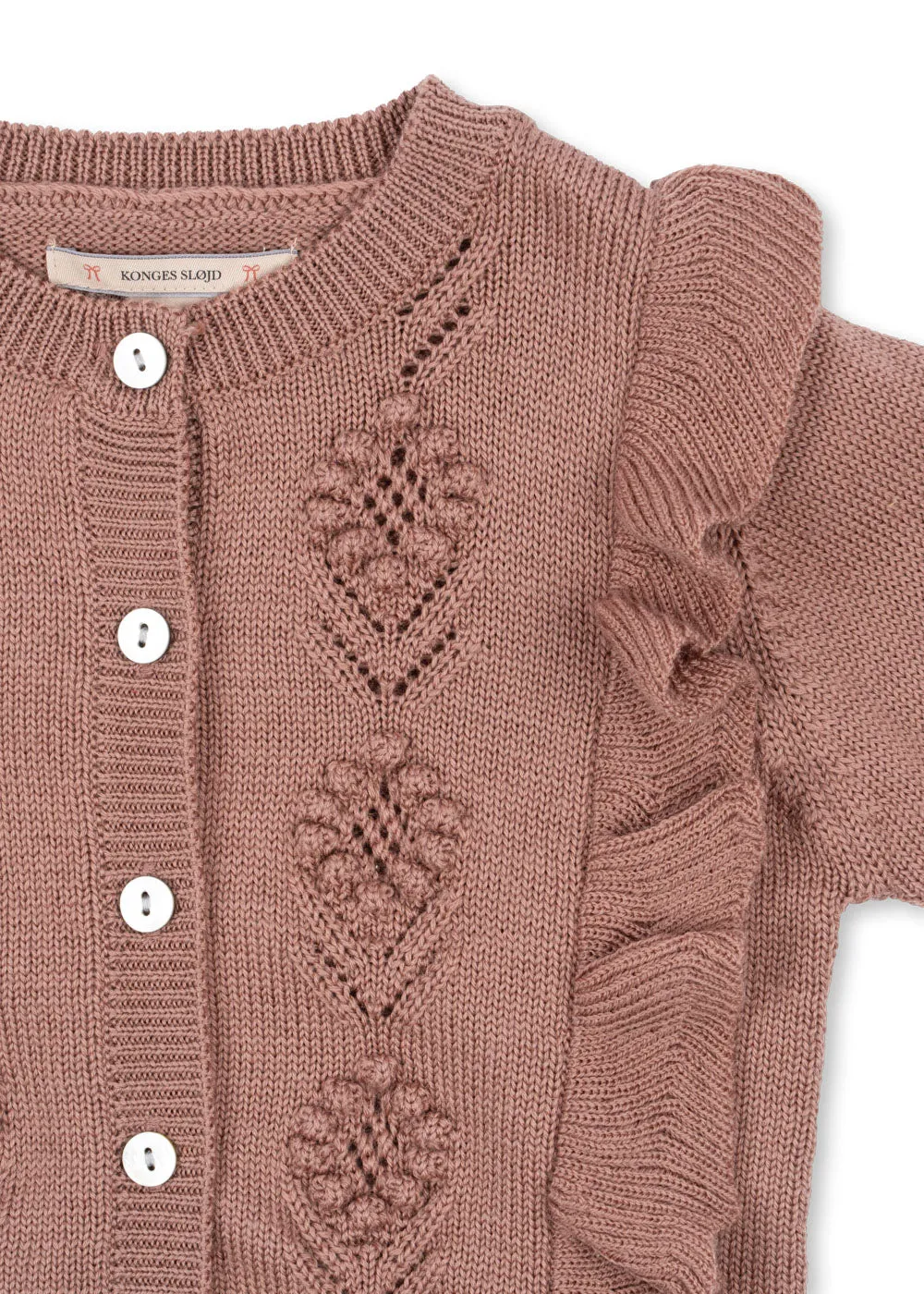 Fiol Frill Cardigan - Burlwood