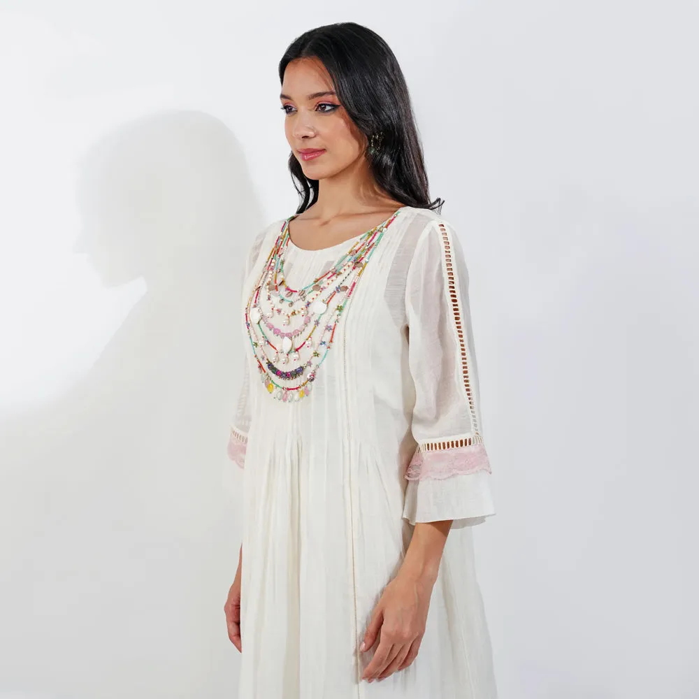 Fliry Pleats Shabby-Chic Kurta Set