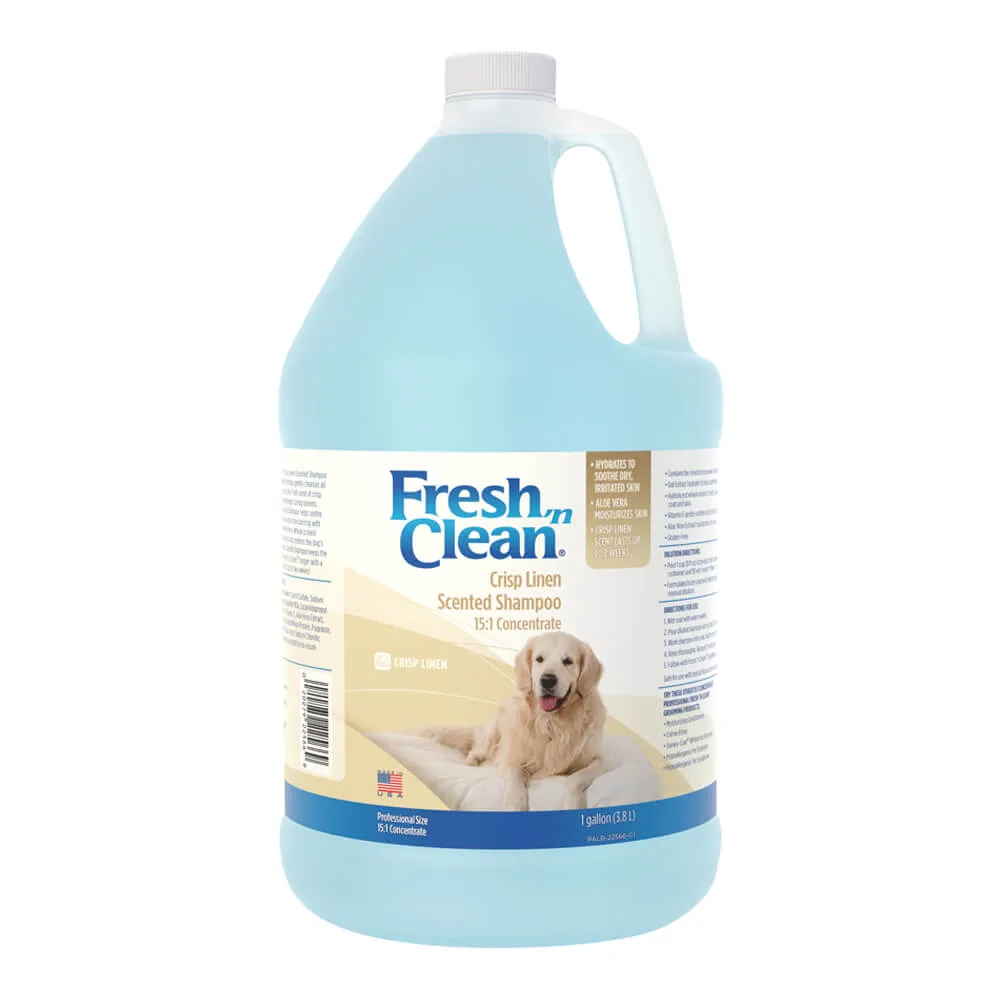 Fresh 'n Clean Scented Shampoo, 15:1 Concentrate, Crisp Linen, Gallon