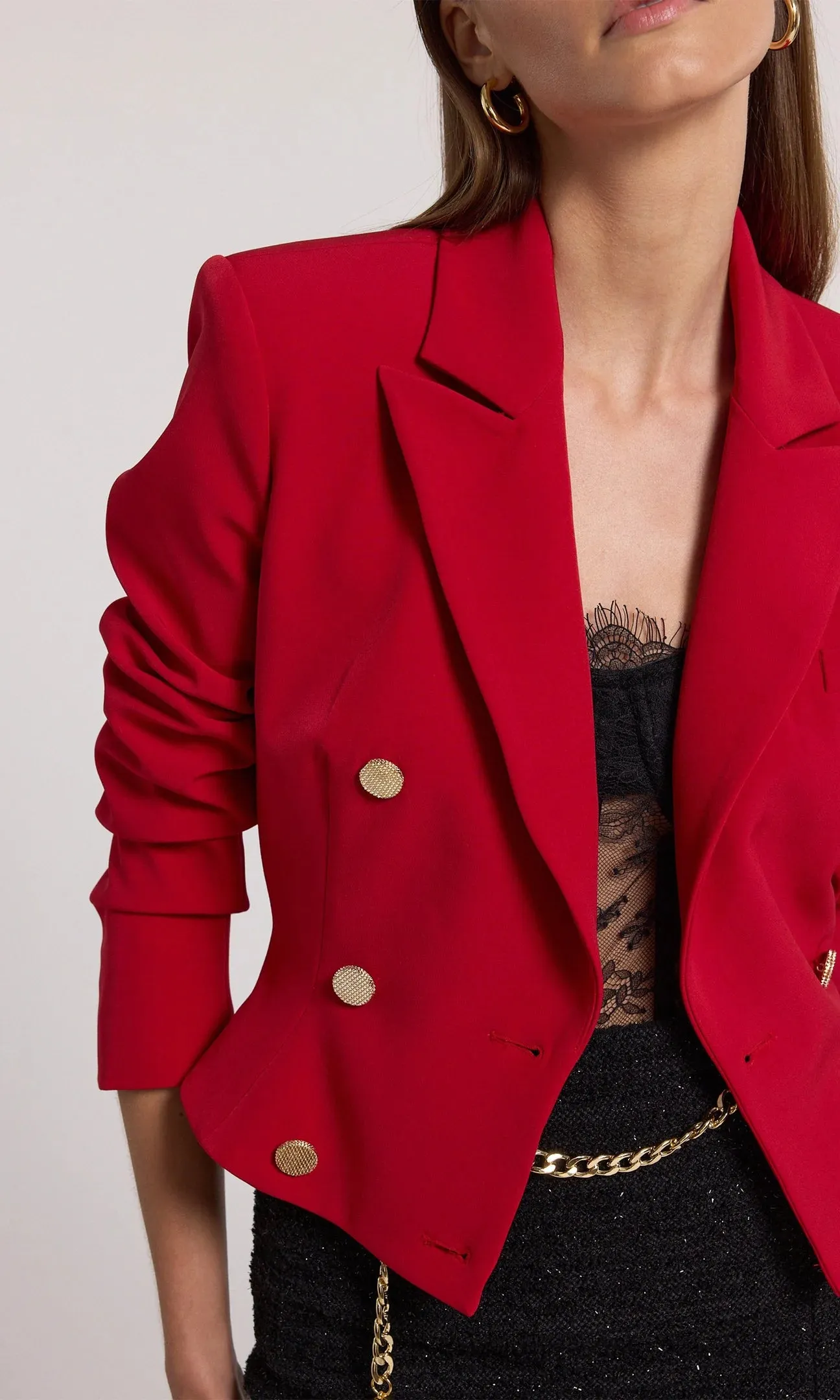 Generation Love Aytul Crepe Blazer Ruby