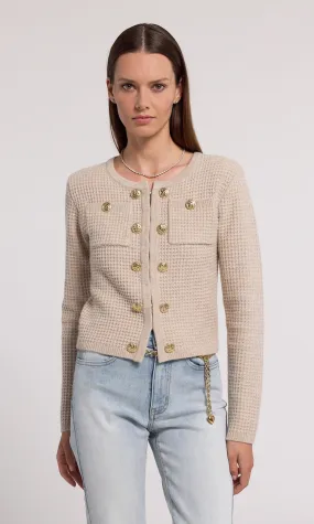 Generation Love Cypress Knit Cardigan Heather Oatmeal