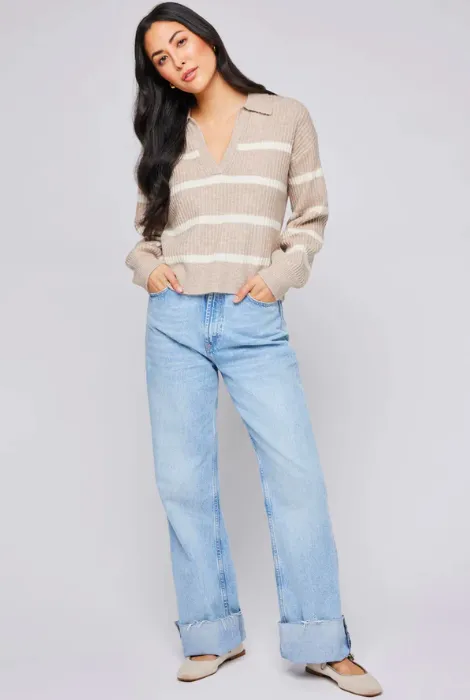 GENTLE FAWN BECKETT SWEATER - OATMEAL STRIPE