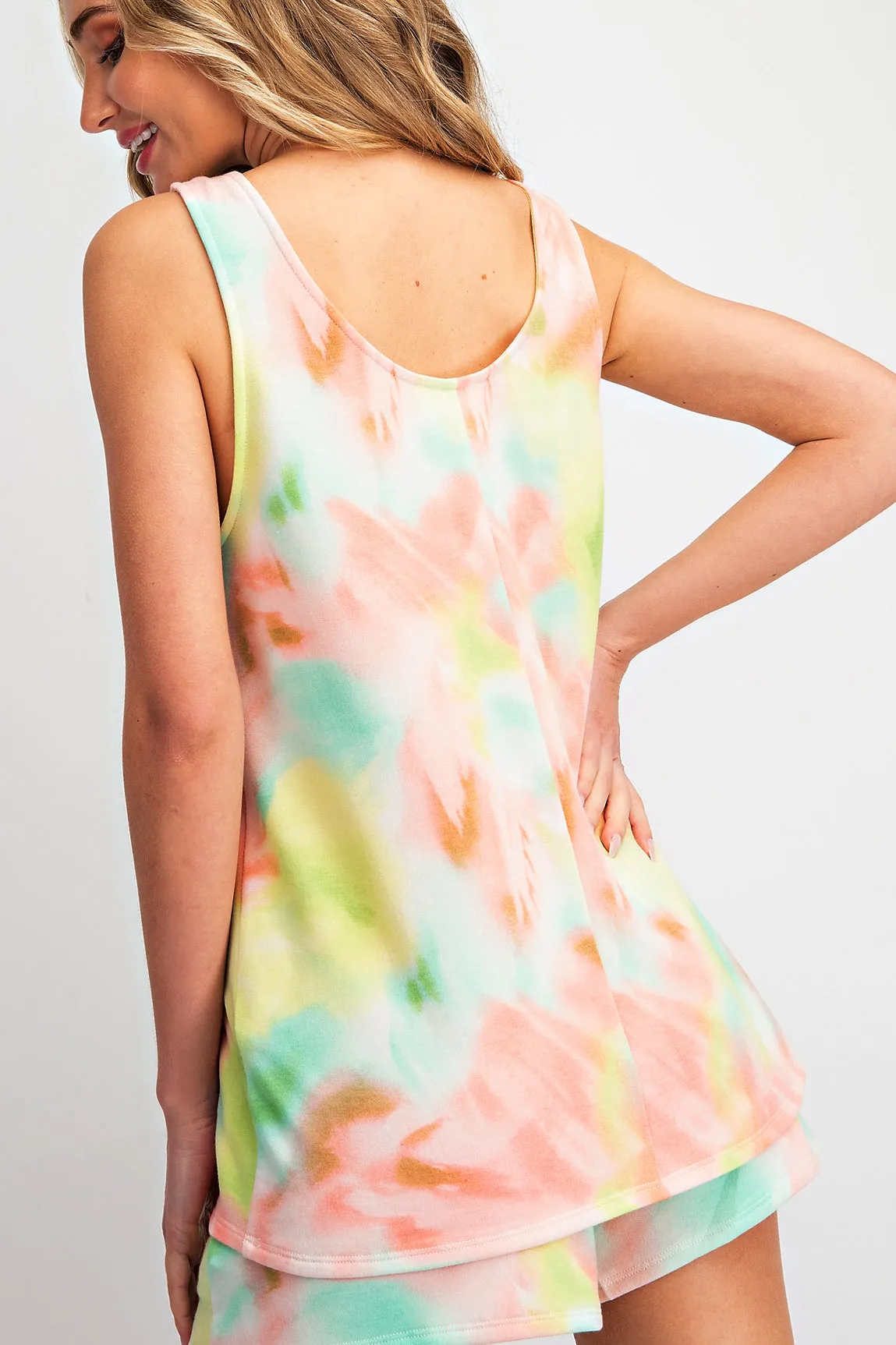 Georgia Peach Tie Dye Tank Top