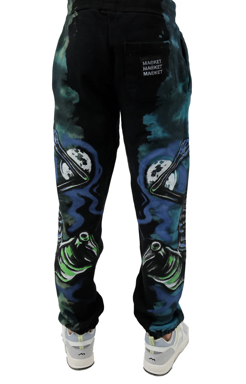 Glow-in-the-Dark Tie-Dye Sweatpants - Black