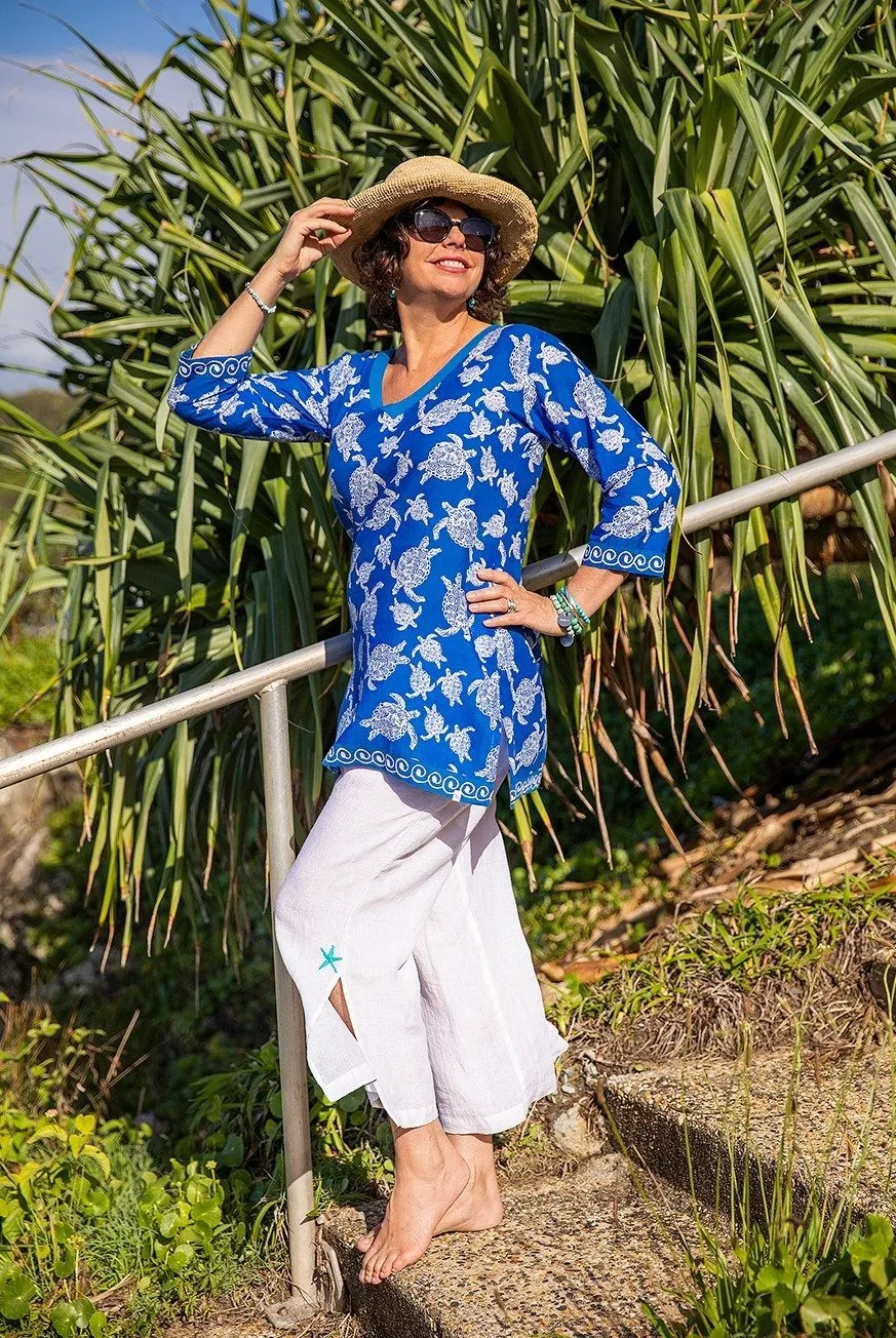 Honu Turtle Cotton Beach Tunic Coverup KV539