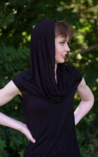 Hooded Cowl Tunic - Jersey Knit, Multi-Style (Limited Availability)