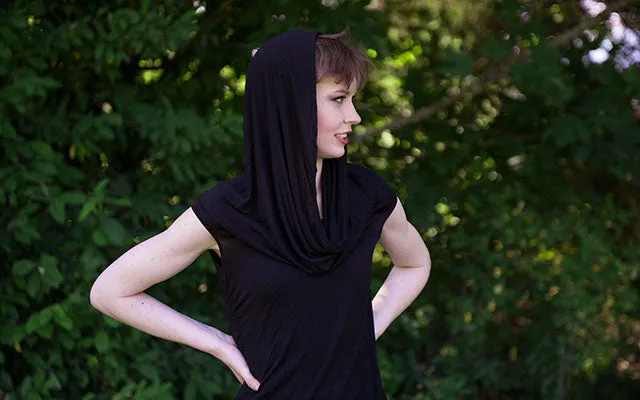 Hooded Cowl Tunic - Jersey Knit, Multi-Style (Limited Availability)