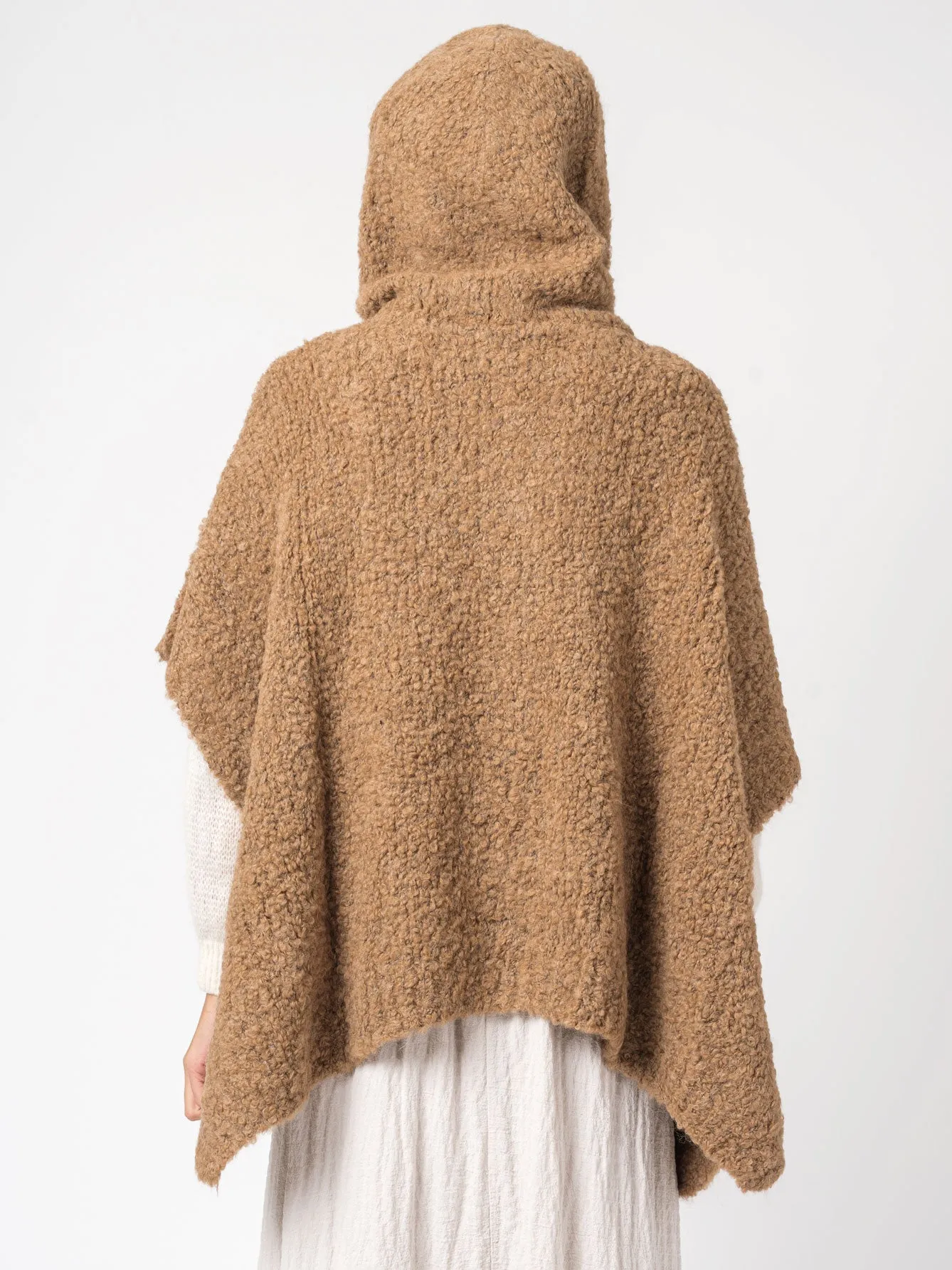 Hooded Knit Cape