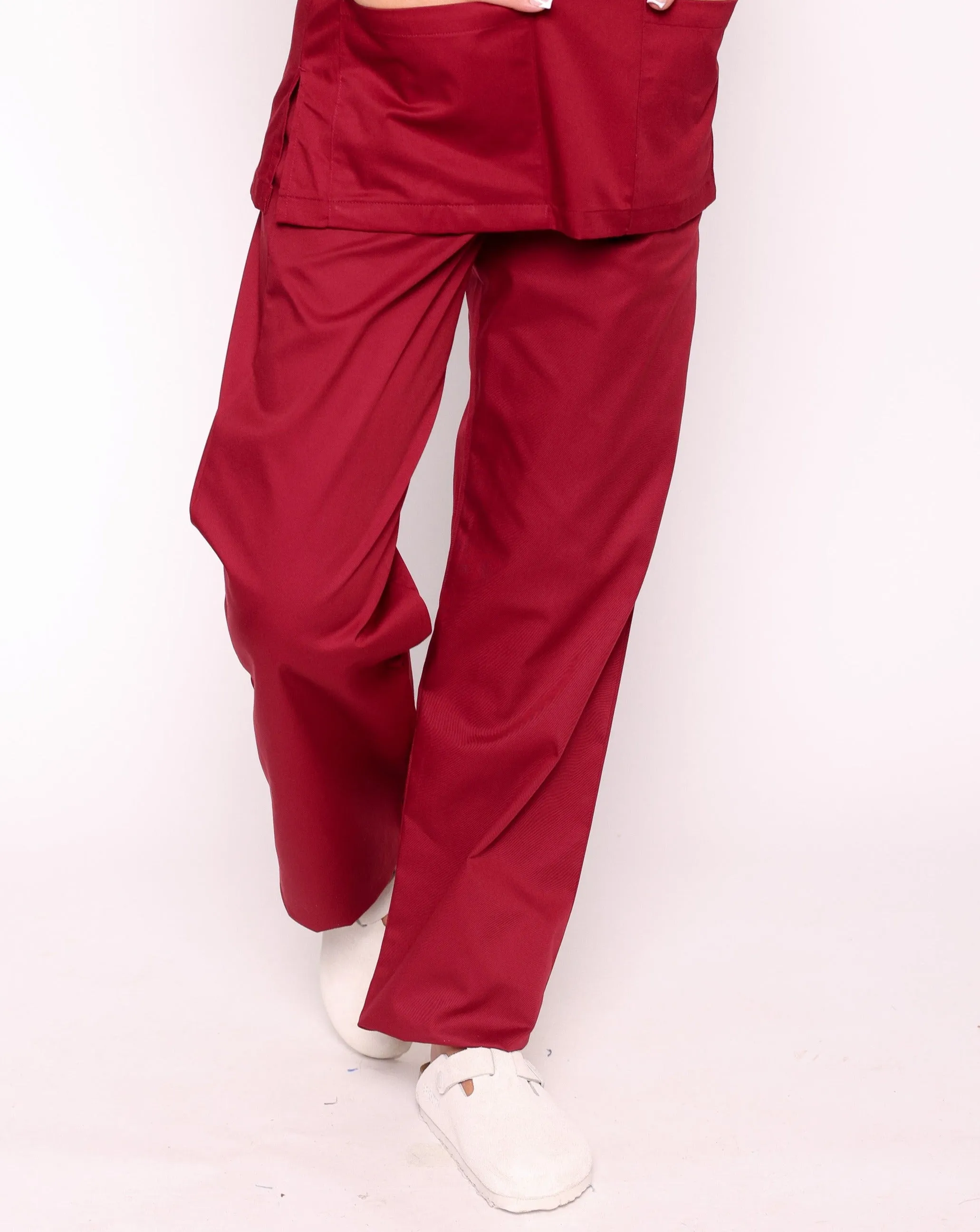 Howser Casey Unisex Smart Scrub Trousers - Maroon