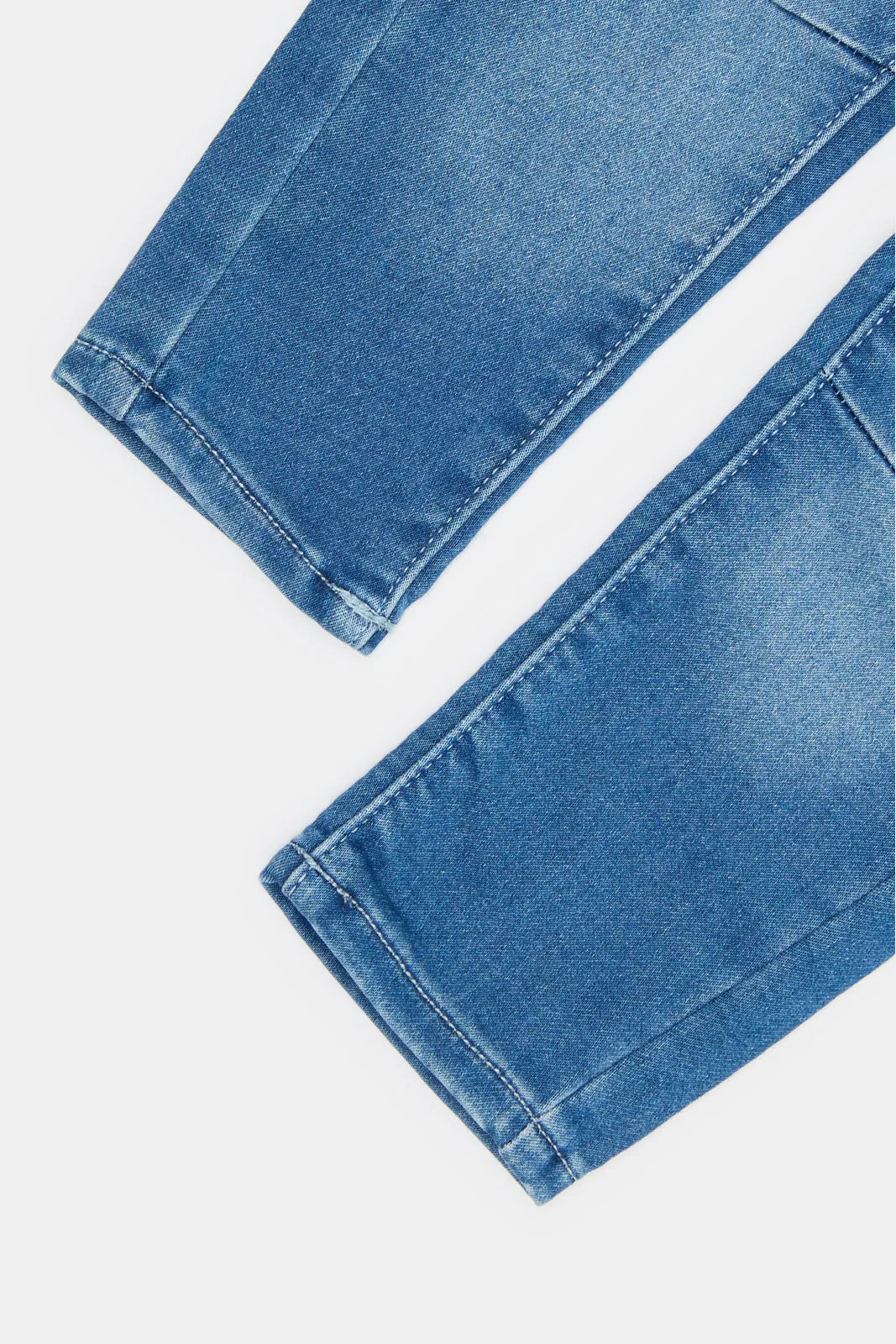 Infant Boys Blue Pull On Jeans