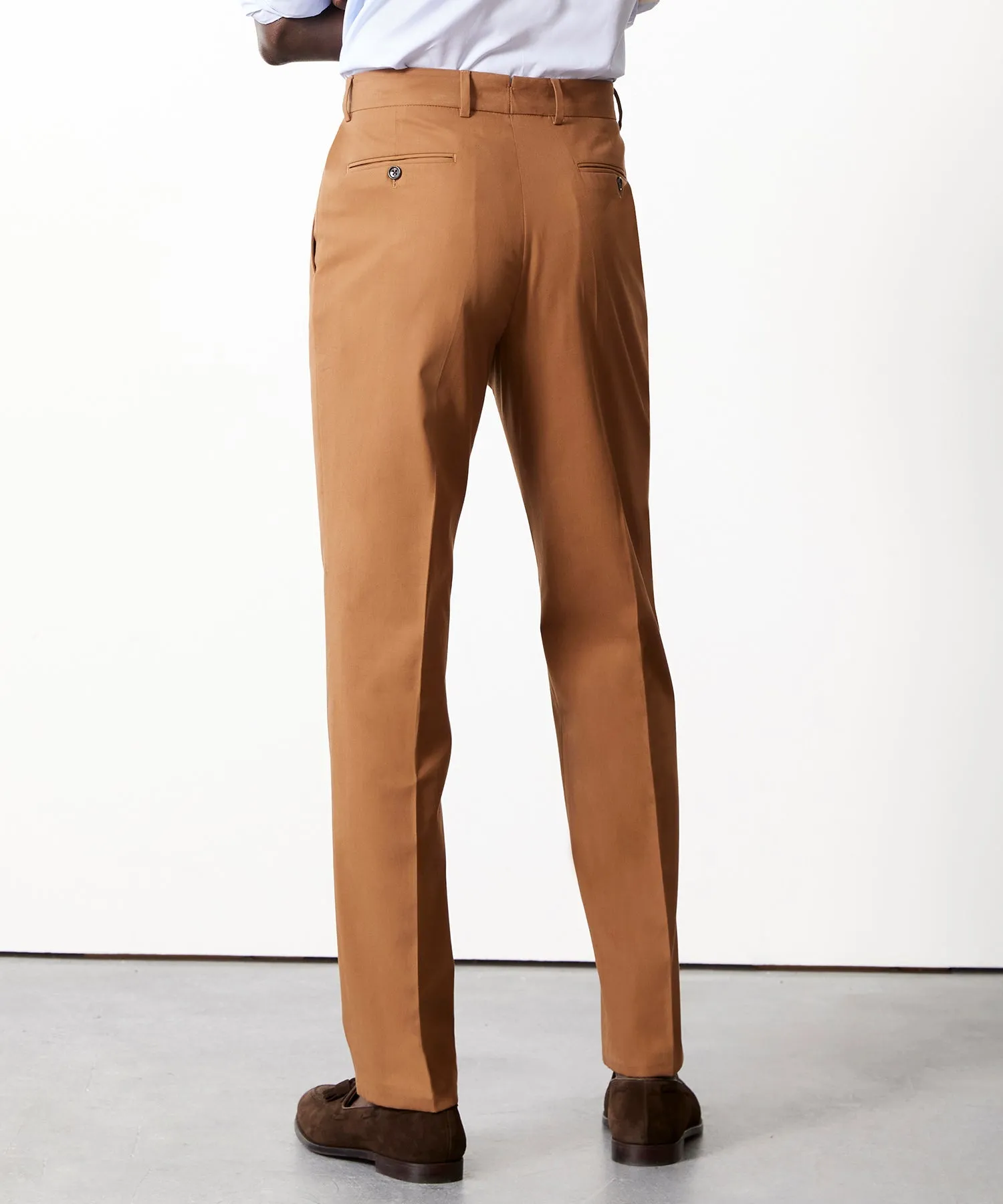 Italian Cotton Sutton Trouser in Acorn