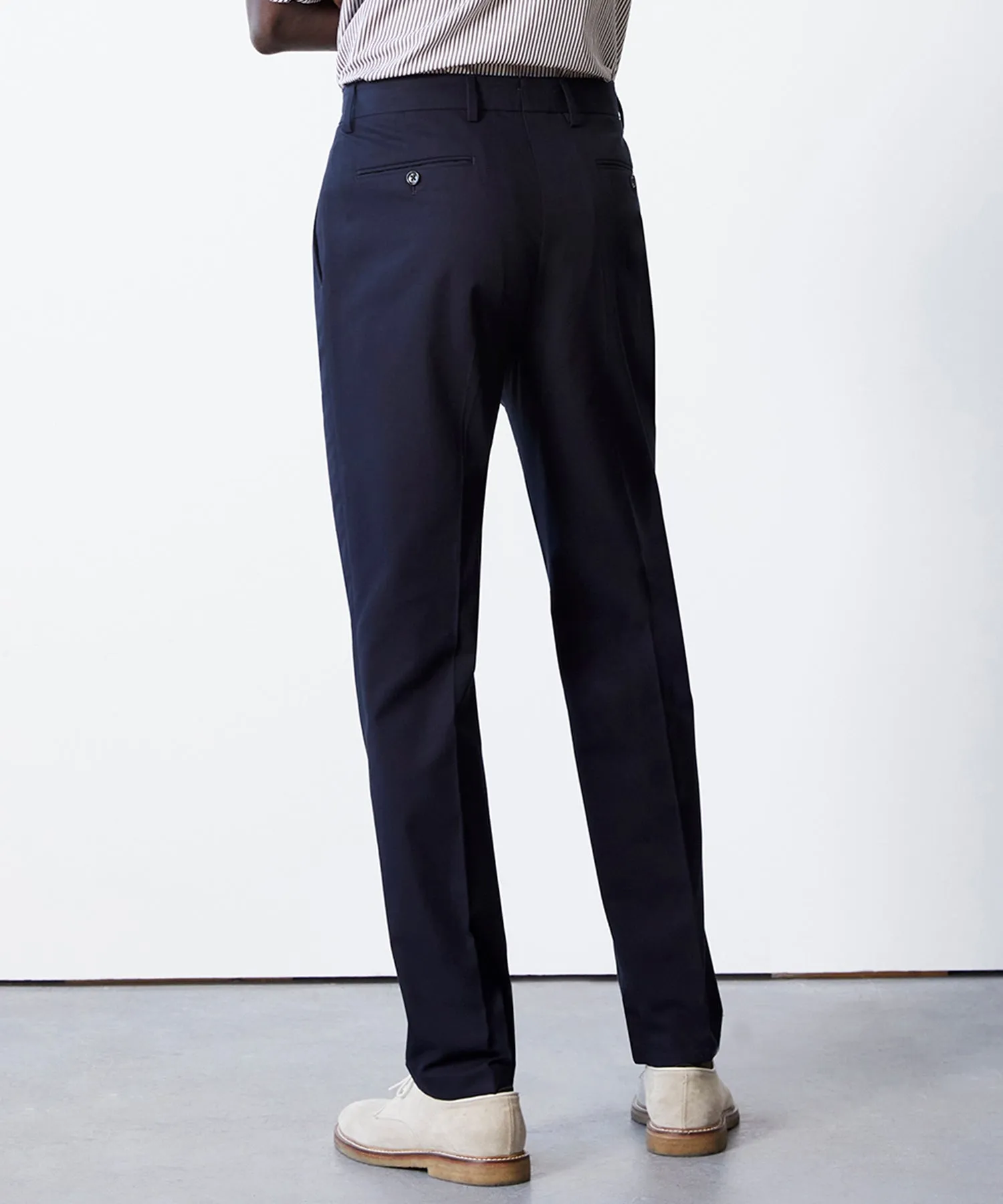 Italian Cotton Sutton Trouser in Navy