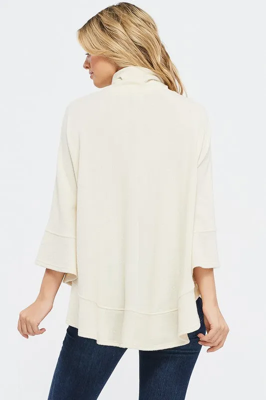 Jaia Cream Dressy Poncho