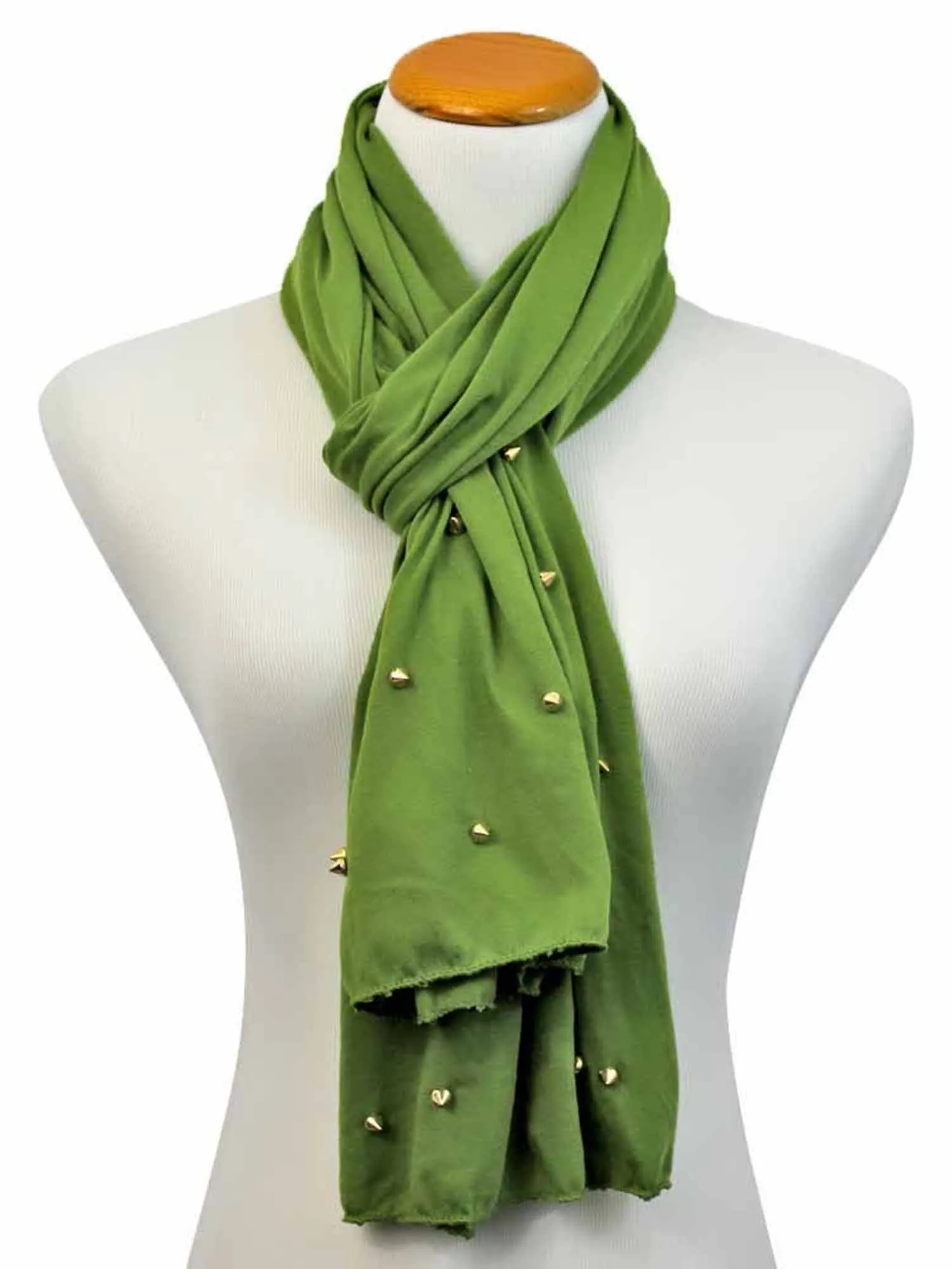 Jersey Knit Scarf Wrap With Spikes