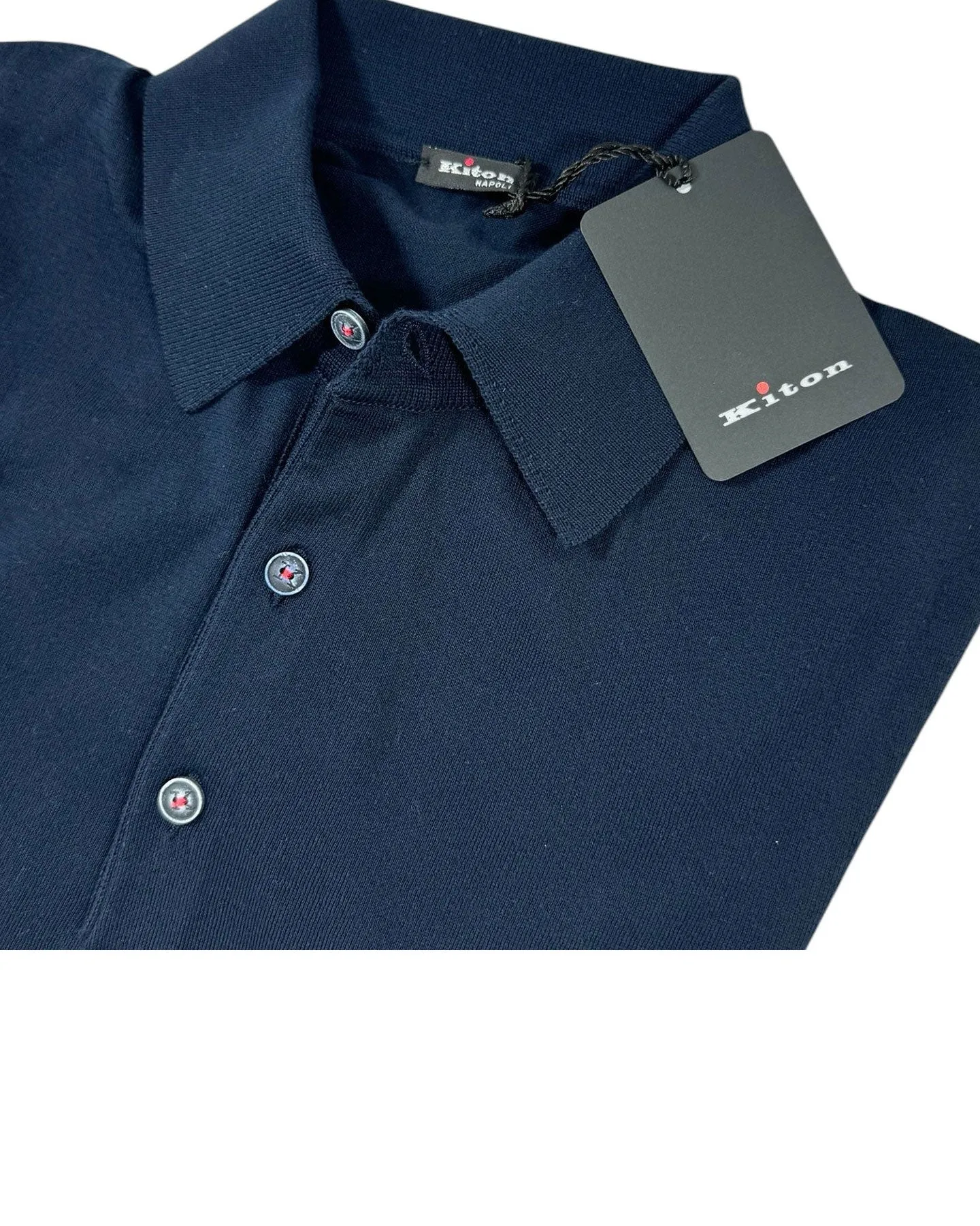 Kiton Polo Shirt Dark Blue EU 48/ S