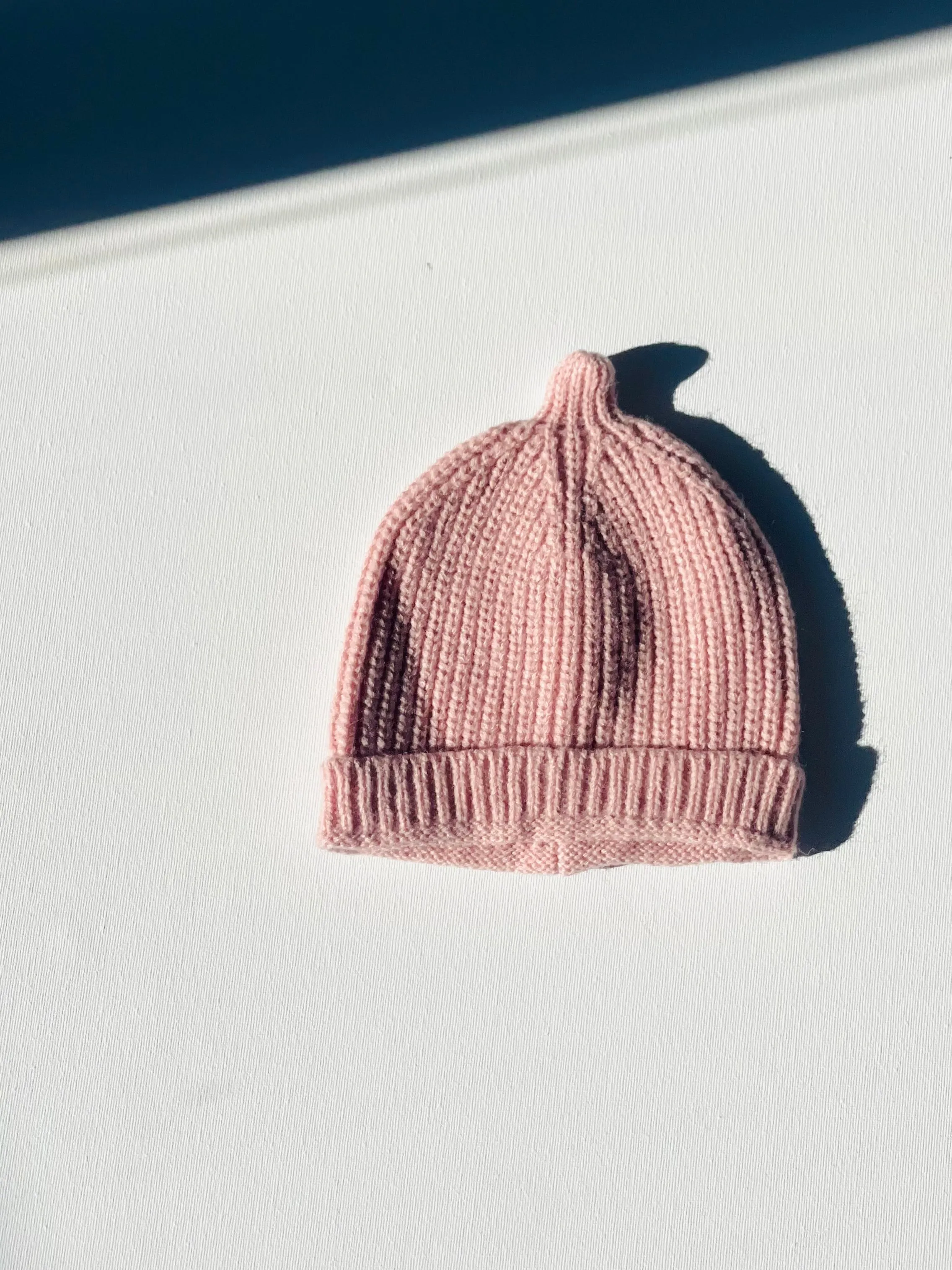 knit beanie | pink