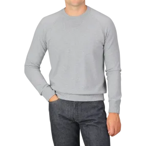 Light Grey Wool Cashmere College Sweater