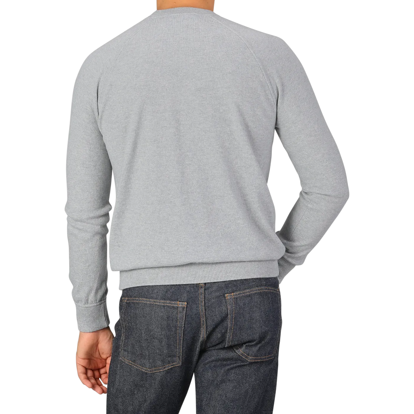 Light Grey Wool Cashmere College Sweater