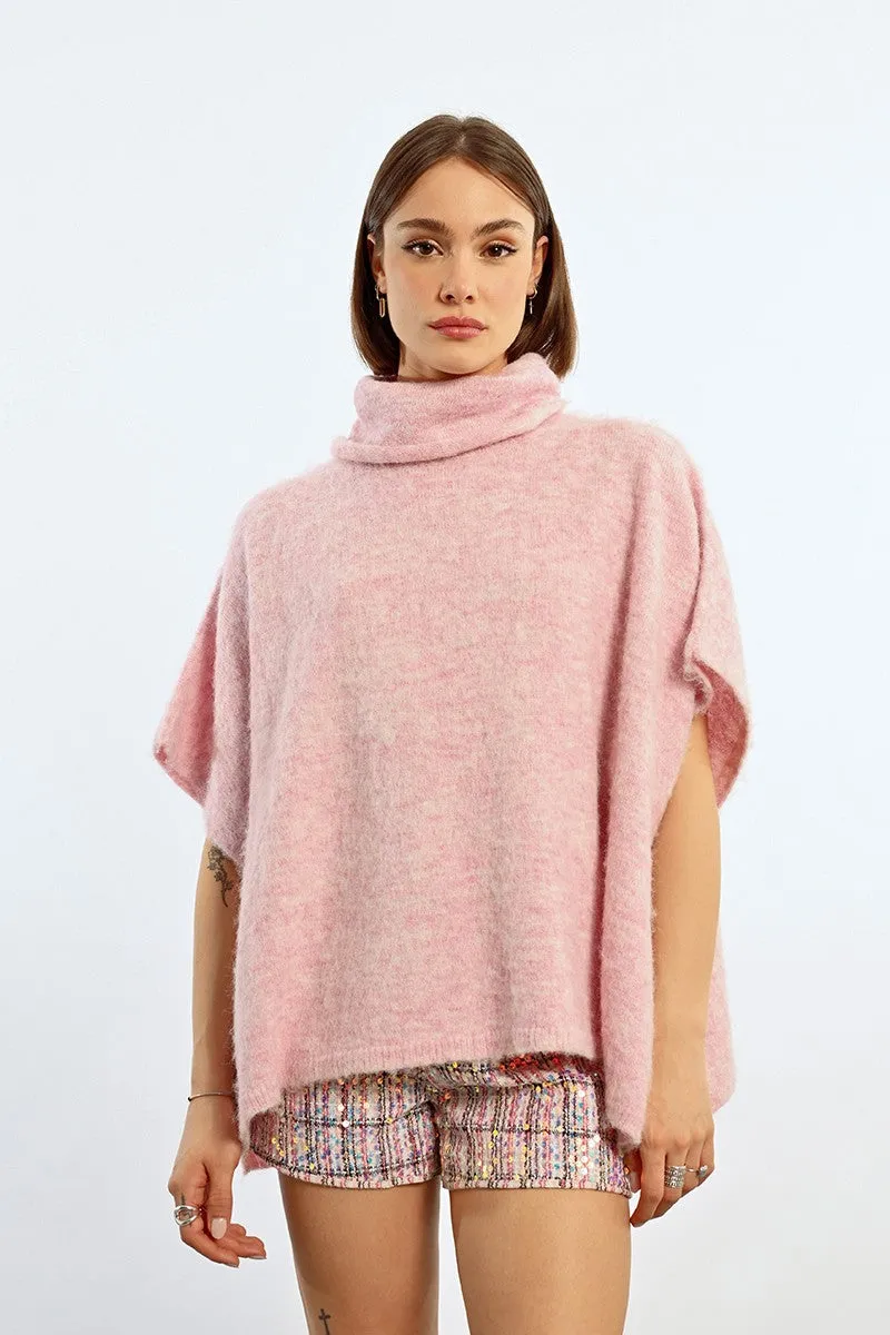 Lili Sidonio Light Pink Multi Poncho