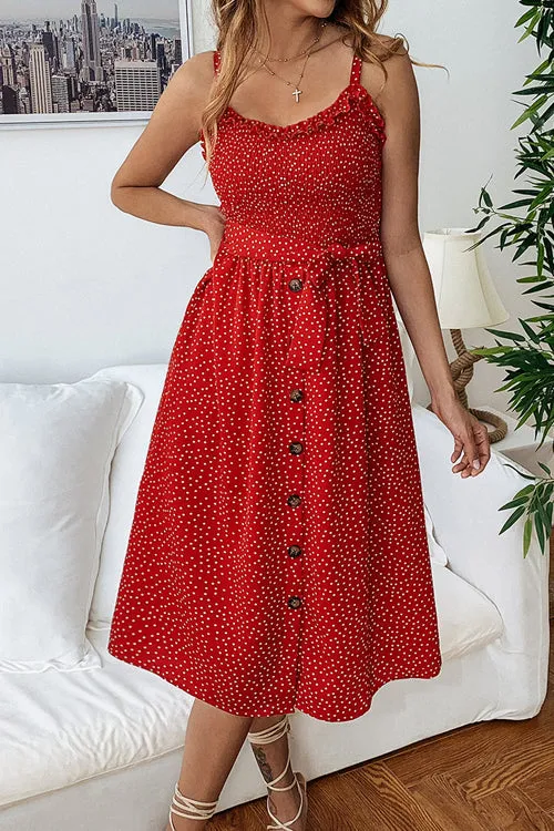 Love You Always Dots Buton-Up Midi Dress - 3 Colors