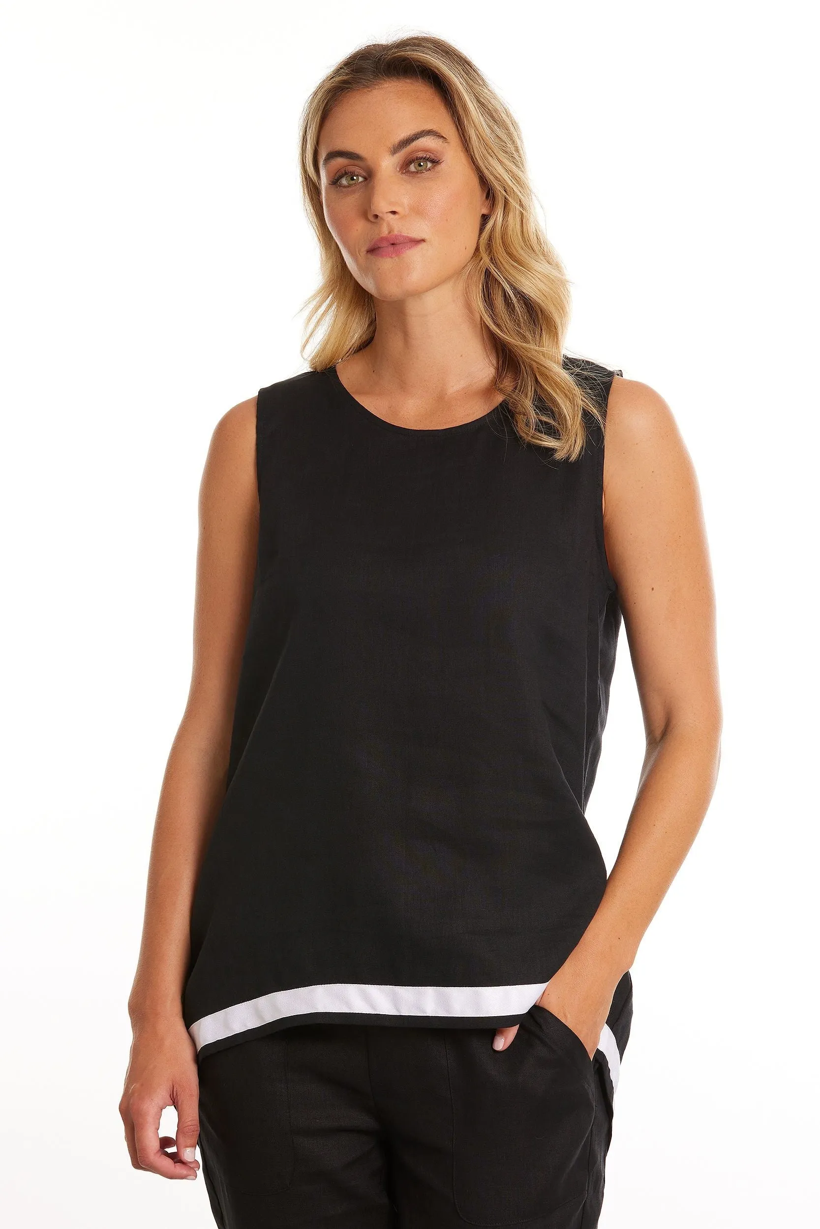 Marco Polo - YTMS44602 S/L Spliced Linen Tank