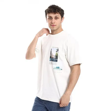 Men's Cotton T-Shirt - Classic and Comfortable Casual Tee - White