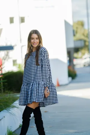 MIKO Gingham Tunic Dress