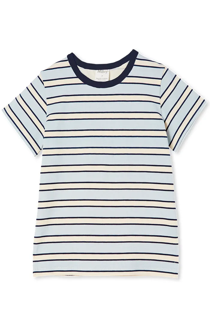 MILKY BLUE STRIPE TEE