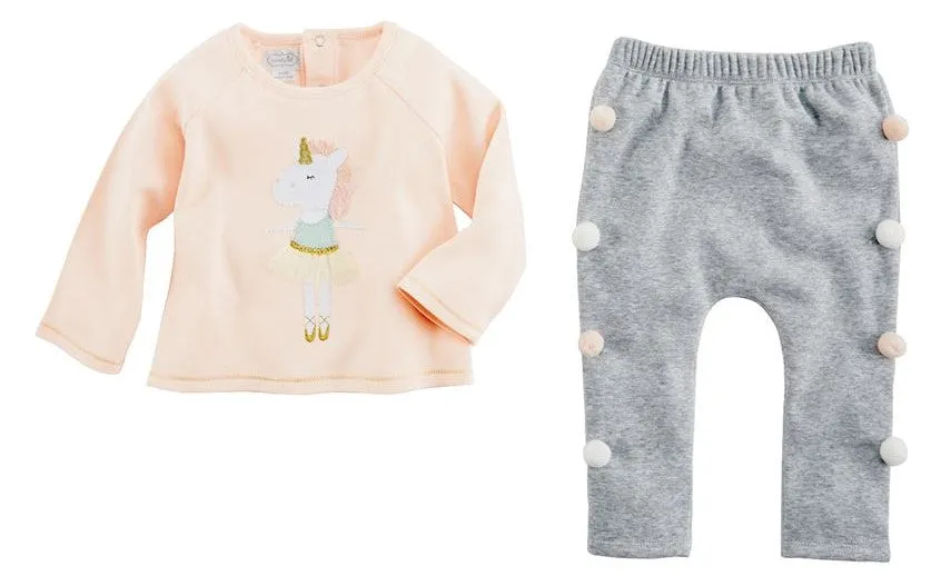 Mud Pie Ballerina Unicorn 2pc Set