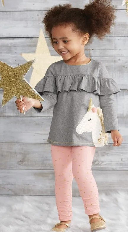 Mud Pie Unicorn Tunic & Legging Set