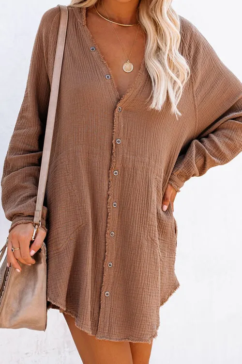 My Perfect Day Pocket Button Down Tunic - 4 Colors