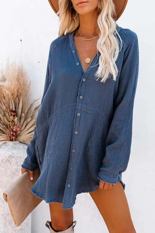 My Perfect Day Pocket Button Down Tunic - 4 Colors