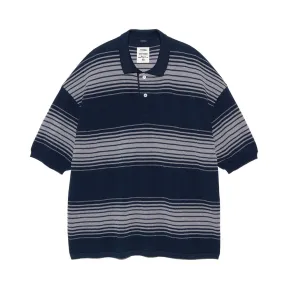 Nanamica Stripe Polo Sweater Navy