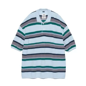 Nanamica Stripe Polo Sweater Sax