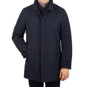 Navy Blue Technical Nylon Morning Coat