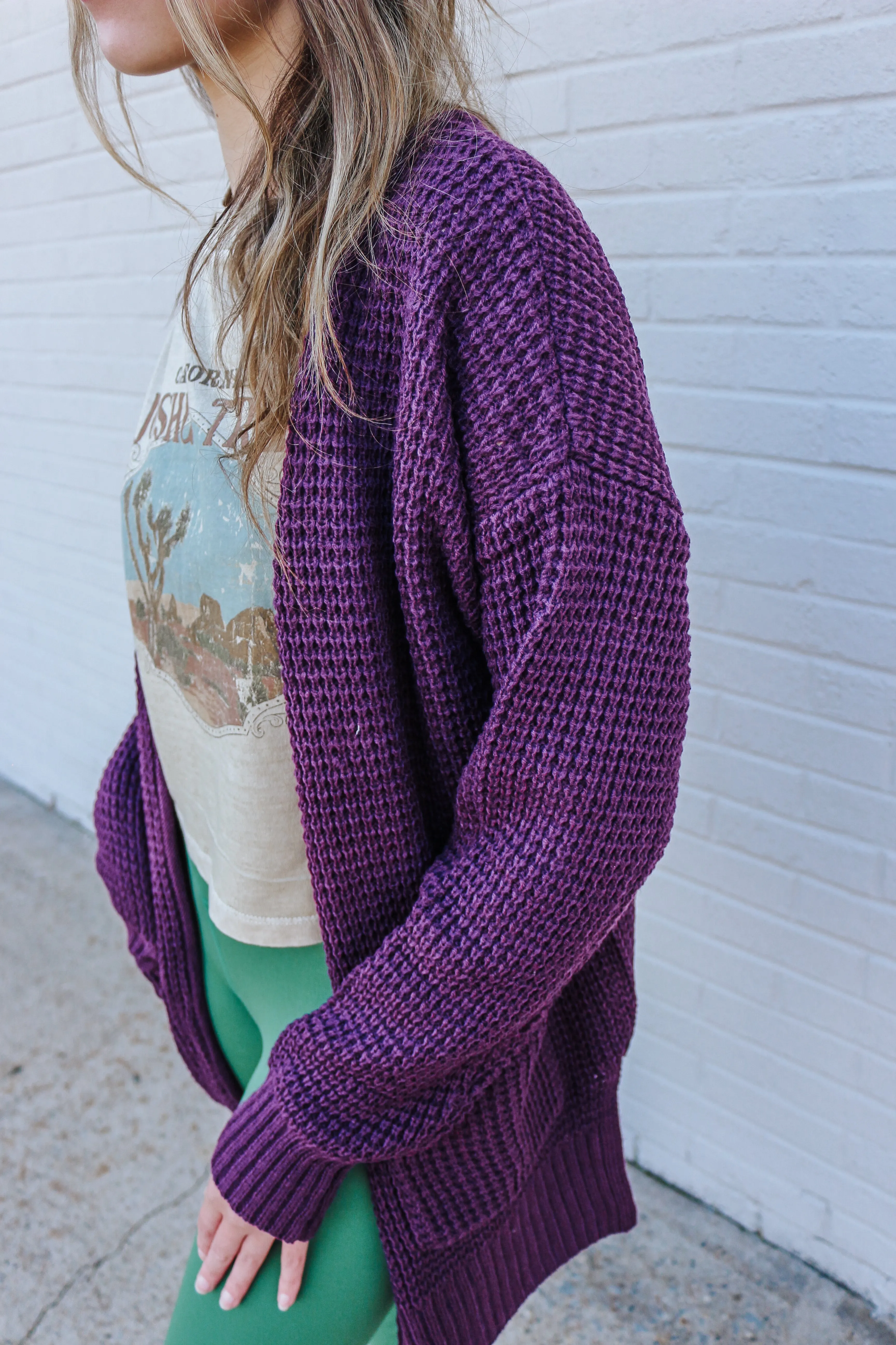 Never Ending Dark Plum Cardigan