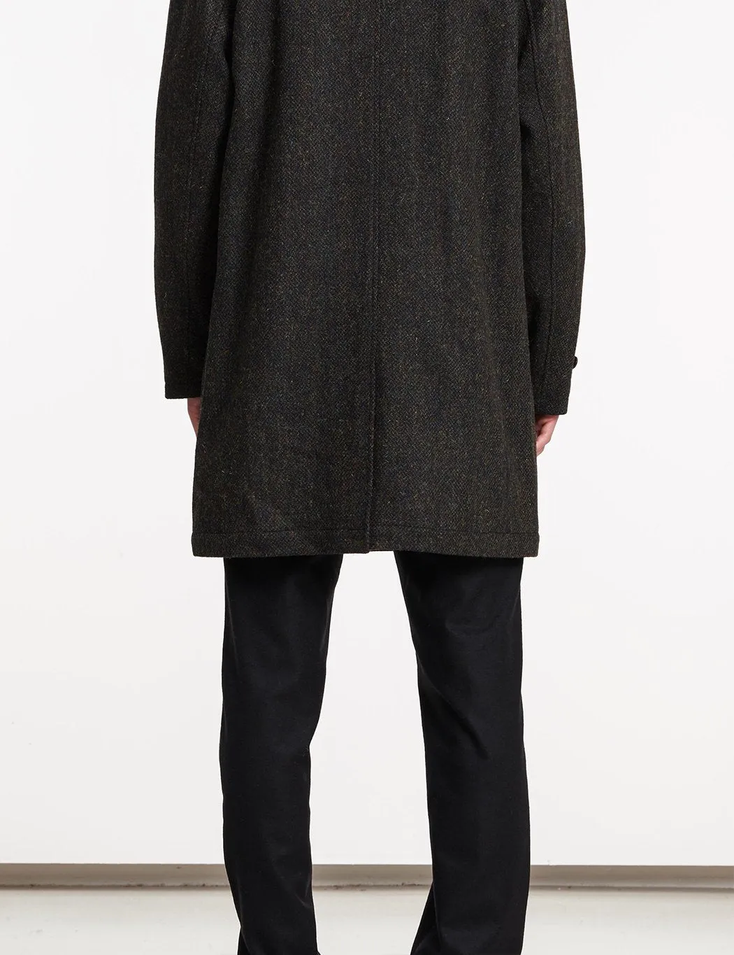 Norse Projects Svalbard Harris Tweed Coat - Black Multi