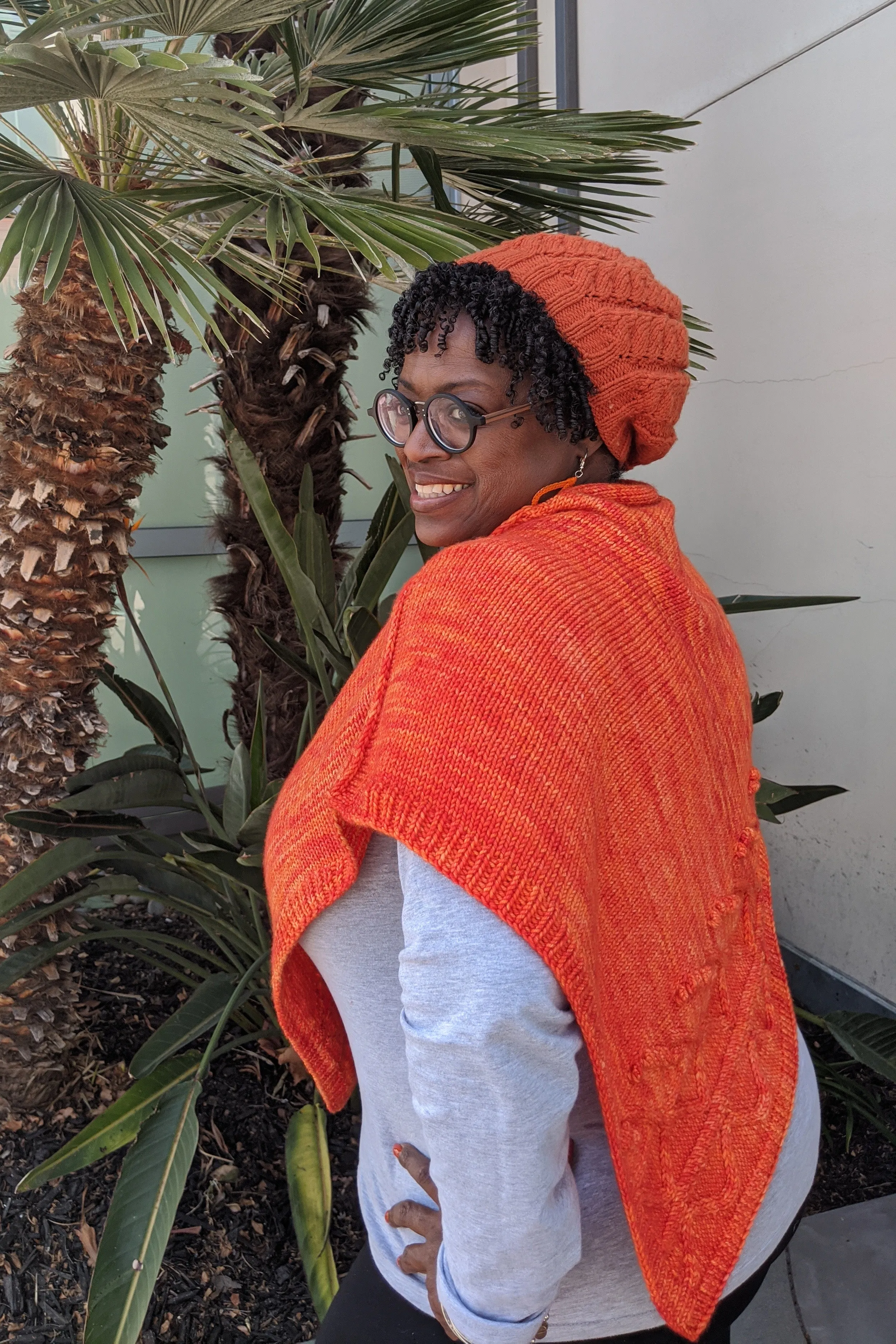 Orange Love Poncho