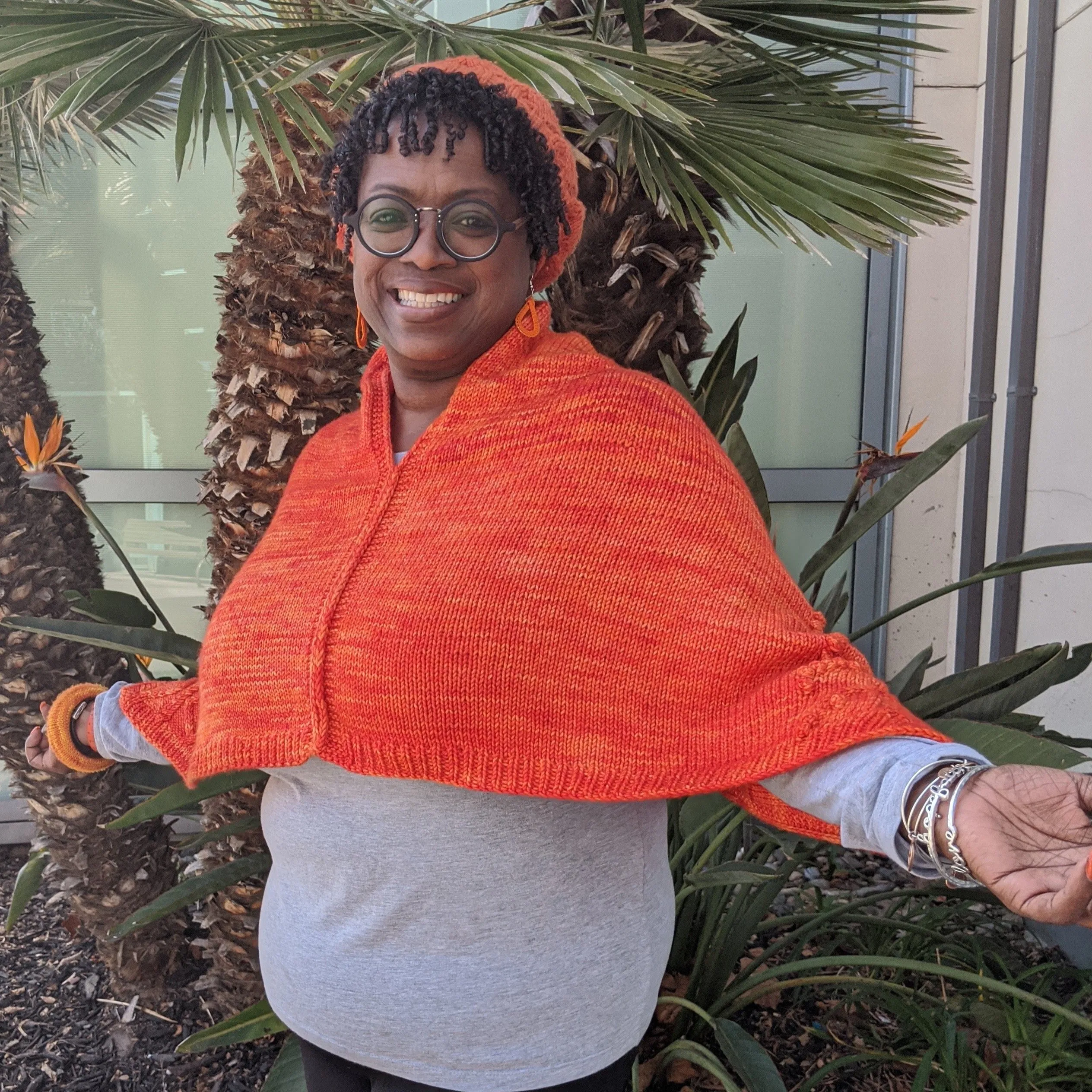 Orange Love Poncho