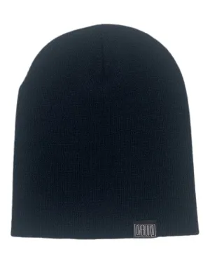 Overload Clip Tag Classic Knit Beanie - Black