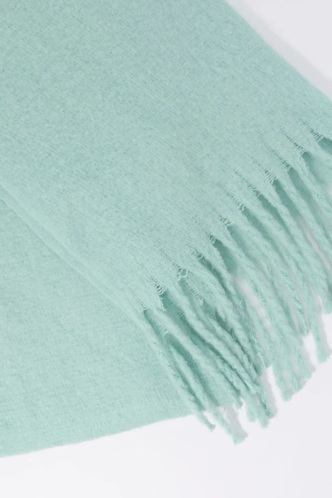 Oversized Chunky Knit Fringe Scarf