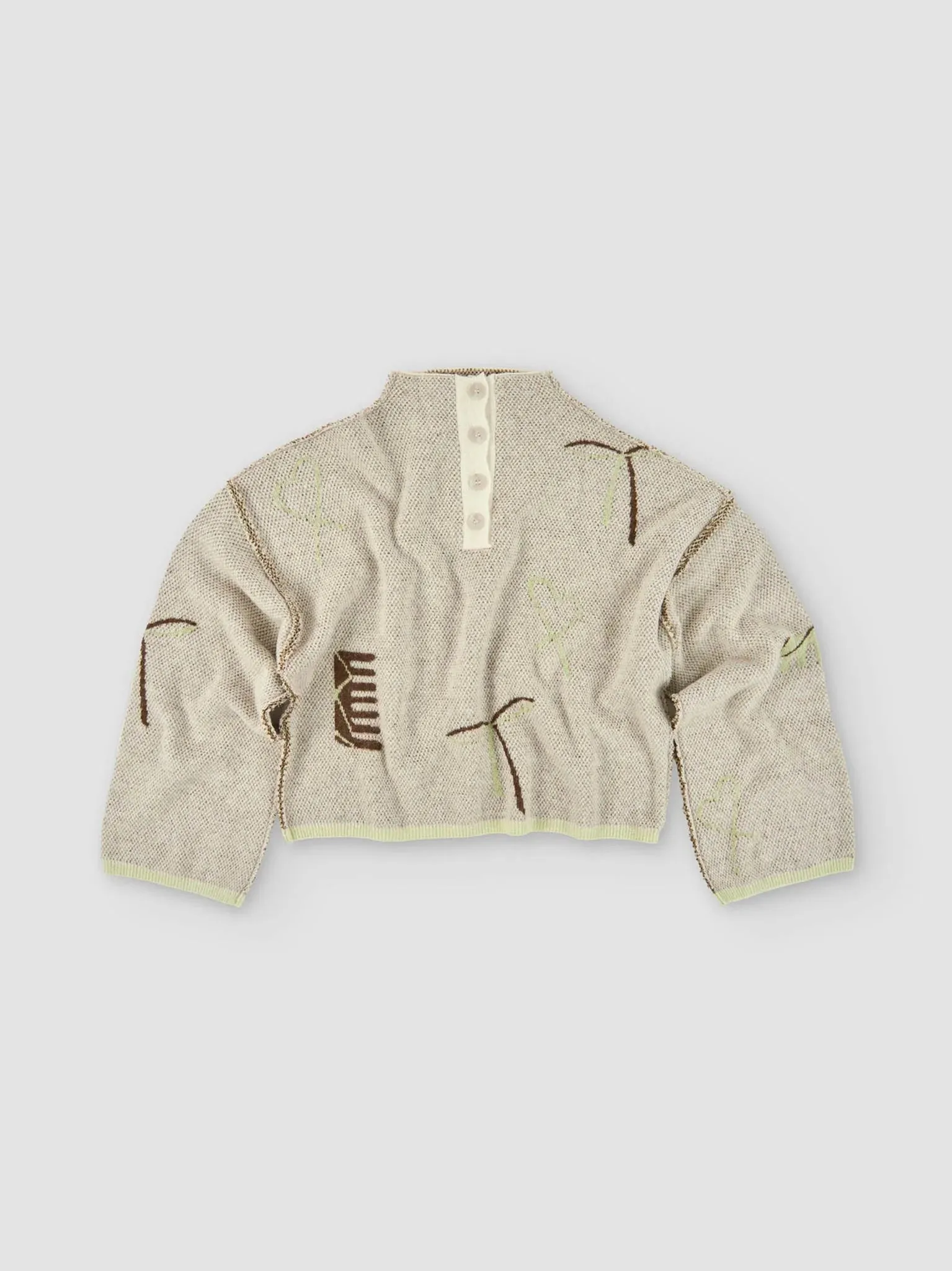 Pente sweater Jacquard polo sweater