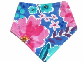 Periwinkle Floral - Eco-Friendly Snap On Bandana - Made in the USA