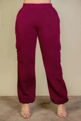 Plus Size Sweatpants Side Pocket Drawstring Waist