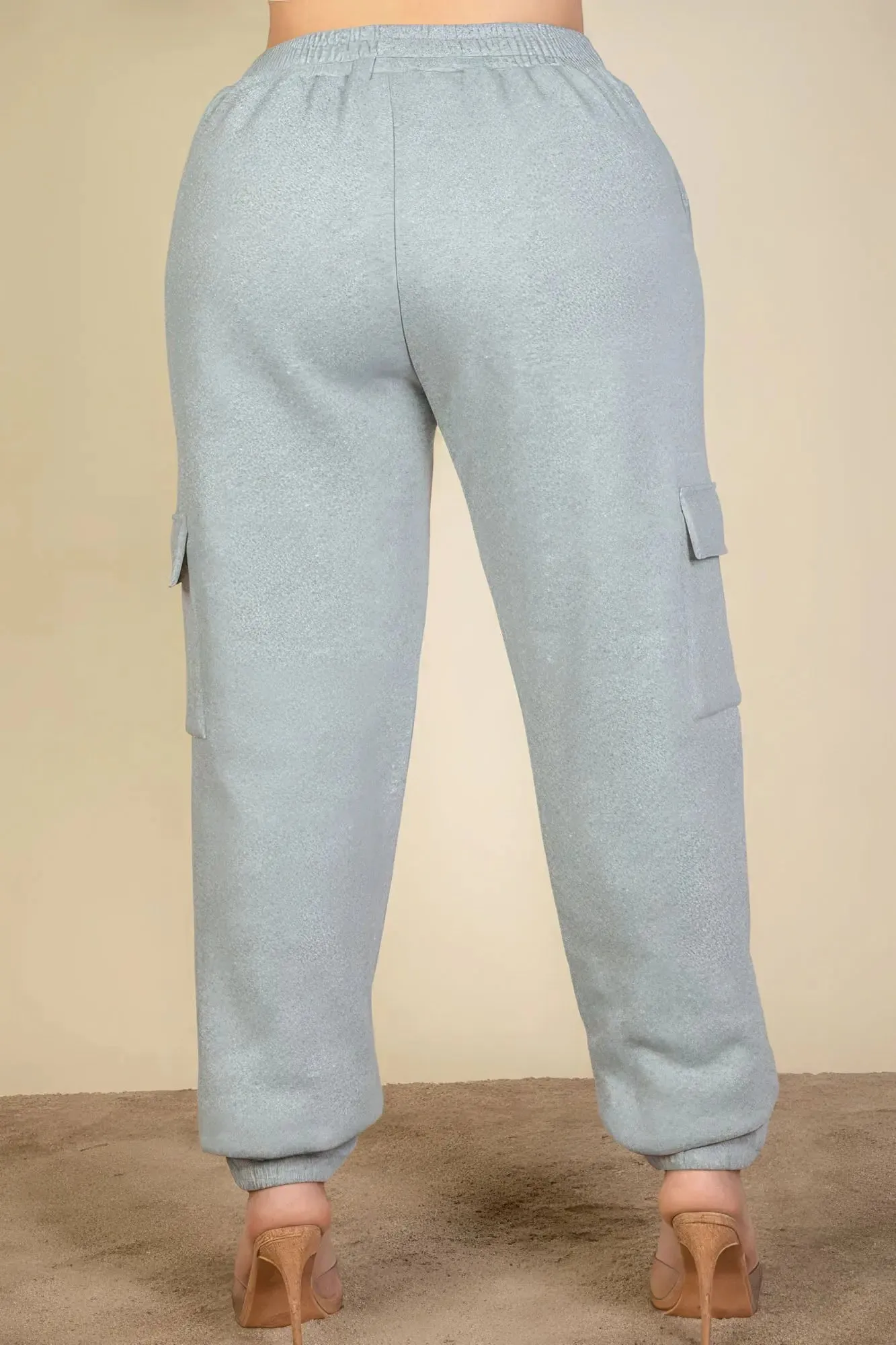 Plus Size Sweatpants Side Pocket Drawstring Waist