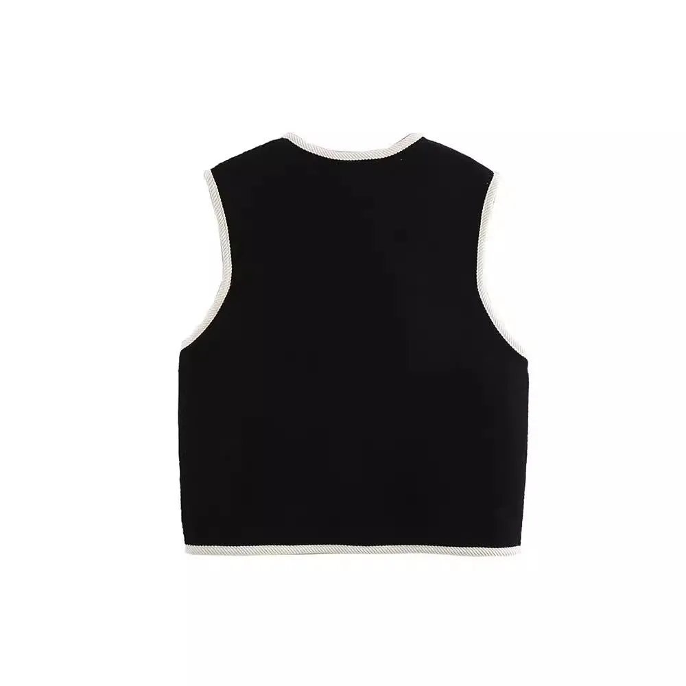 Pre Order: Loose Fit Sleeveless Trimmed Pocket  Pearl Fleece Vest